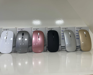 Souris sans fil optique ergonomique silencieuse ultra-mince à double mode 2,4G BT avec LED RGB, prix d'usine, pour <span class=keywords><strong>PC</strong></span>, jeux, ordinateur <span class=keywords><strong>portable</strong></span>, bureau - Product Image 2