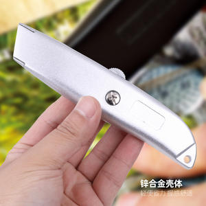 Couteau utilitaire Hi-Spec Tools 145 mm, alliage de zinc gris, lame SK5, outil de coupe industriel, outil de déballage pour électricien - Product Image 2