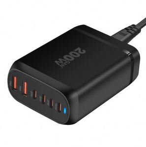 เครื่องชาร์จแกลเลียมไนไตรด์200วัตต์รองรับ5V9V12V15V20V ชาร์จเร็วสำหรับระบบ iOS Android ที่ชาร์จหลายพอร์ต - Product Image 6