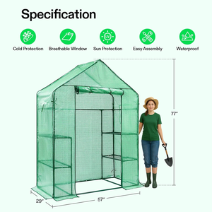 Mini <span class=keywords><strong>serre</strong></span> botanique avec fenêtres en <span class=keywords><strong>verre</strong></span>, étagères <span class=keywords><strong>et</strong></span> équipement - Product Image 2