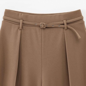 Pantaloni Vintage alti elastici femminili alla caviglia <span class=keywords><strong>larghi</strong></span> pantaloni Casual per donne primavera Chiffon Design tutto Comfort - Product Image 4