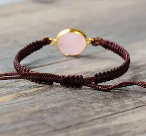 Bracelets en macramé, Bijoux pour femmes, breloque en <span class=keywords><strong>pierre</strong></span> naturelle, chaîne tressée, Bijoux d'<span class=keywords><strong>amitié</strong></span>, vente en gros - Product Image 4