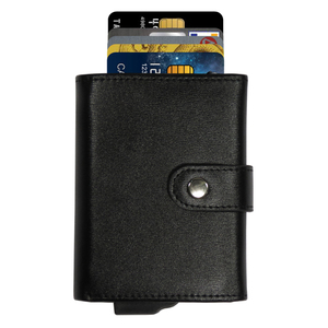 CardHoda Aluminum <b>RFID</b> <b>Blocking</b> Card Holder Short <b>Wallet</b> Unisex Minimalist Large Capacity Metal Lining - Product Image 3