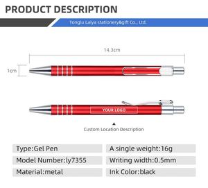 High Quality Custom Logo Click <b>Pen</b> Promotional Metal Ballpoint 0.5mm Writing Width Personalized Business Promotion Gift Gel <b>Pens</b> - Product Image 2