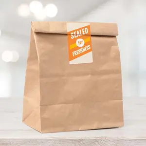 Custom sandwich box cake bread food takeout paper bag label 2'' x 4'' glossy seal roll packaging safety tamper proof sticker