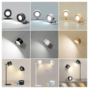 Lampe murale magnétique LED rechargeable, tactile, à intensité variable, rotative, lumière chaude, portable pour la lecture et la table de chevet - Product Image 2