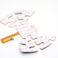 Ruban flexible FPC 6 broches Rev.1, circuit flexible personnalisé à dos adhésif pour interface tactile