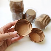Moules à cupcakes ronds bruns personnalisables, doublures pour muffins, différentes tailles