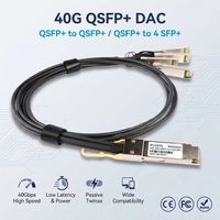 Kabel DAC QSFP+ 40G 1m 3m 5m Kabel Twinax Tembaga Pasif Direct Attach untuk Switch dan Aggregation Pusat Data