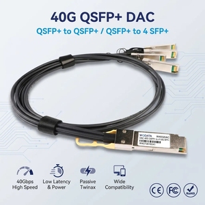 Câble DAC QSFP+ 40G 1m 3m 5m Câble Twinax en cuivre passif à connexion directe pour commutateur et aggrégation de centre de données - Product Image 1