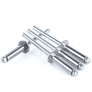 Remache ciego M6x10 de acero inoxidable SS316 304 316 DIN7337 con extremo abierto y cabeza plana redonda para aluminio - Product Image 1