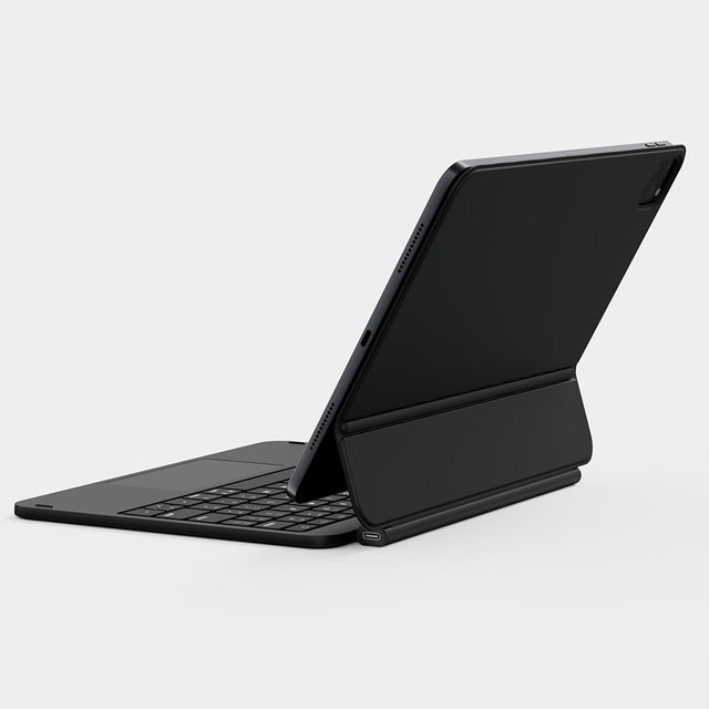 Laudtec New 3 Pin 14-Key RGB Backlit USB-C Magnetic Keyboard Folio Case for Ipad Pro 13/Air 11 Customizable Layout ODM OEM