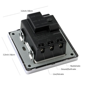 Prise murale GFCI blanche NANDAO avec ports USB, construction en plastique, indice <span class=keywords><strong>de</strong></span> protection IP67 - Product Image 5