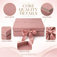 Boîte cadeau en papier à couvercle rabattable avec nœud en ruban de satin, logo personnalisé, emballage rigide pour mariage, cosmétiques, bijoux, cadeaux