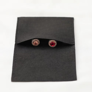 Pochettes à bijoux personnalisées de haute qualité, sacs à bijoux en microfibre personnalisés avec logo, pochette pour bagues et boucles d'oreilles - Product Image 5
