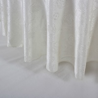 Tissu de bonne qualité pour banquet et mariage, nappe ronde tissée en polyester, jacquard, damassé, couverture de table, 120