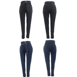 Jean Taille Haute Femme <span class=keywords><strong>Slim</strong></span> Stretch Denim Bodycon Franges Ceinture Bandage <span class=keywords><strong>Push</strong></span> <span class=keywords><strong>Up</strong></span> Femme R1423 - Product Image 6