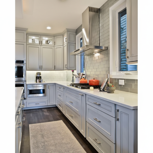 Gabinetes de Cocina Modernos de Madera Maciza con Acabado en Laca Blanca, Ecológicos, con Cajones, Canastas y Vinoteca, Suministro Directo de Fábrica - Product Image 1