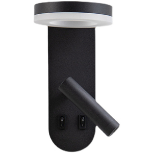 Lámpara <span class=keywords><strong>de</strong></span> Lectura LED Moderna y Minimalista <span class=keywords><strong>para</strong></span> Mesita <span class=keywords><strong>de</strong></span> Noche, Estilo Nórdico, <span class=keywords><strong>de</strong></span> Acero, Negra/Blanca, Giratoria, <span class=keywords><strong>para</strong></span> Dormitorio, Sofá, <span class=keywords><strong>Baño</strong></span>, <span class=keywords><strong>Espejo</strong></span> - Product Image 1