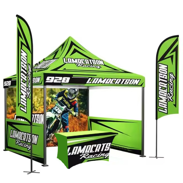 Trade Show Advertising Aluminum Frame Folding Pop Up 3x3 3x6 Canopy Tent With Walls