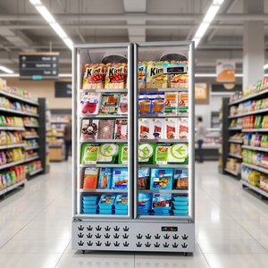 Congelador Vertical para Supermercado Nuelead NE-1050DL de Baja Temperatura, 1050L, con 2 Puertas Transparentes - Product Image 2