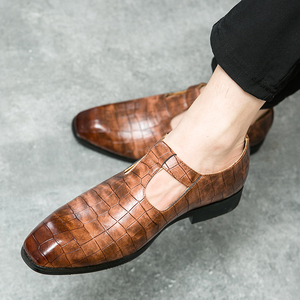 mens leather dress sandals Men's 44390 Formal Slip On Closed Toe Fisherman Dress Sandals Summer Shoes main image 0
