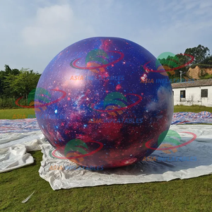 Décoration de fête sur le thème de l'espace, ballon gonflable planète, ballon gonflable Terre Lune neuf planètes, modèle lumineux LED suspendu - Product Image 6