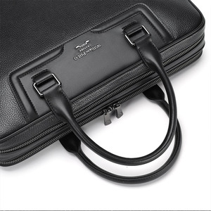 WilliamPOLO Sacoche d'Affaires pour <span class=keywords><strong>Homme</strong></span> de Style Vintage, Élégante, Noire, en <span class=keywords><strong>Cuir</strong></span> Véritable Souple, avec Fonctionnalité Imperméable - Product Image 5