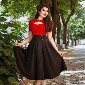 2026 Spring And Autumn Casual Pleated Vintage Corset Skirt High Waist Casual A-line Long Skirt With Pockets - Product Image 6