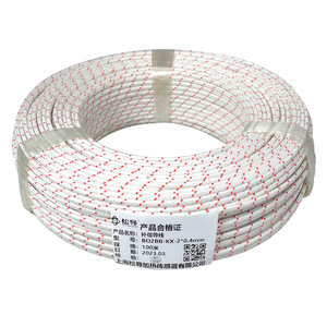 Cable termopar de fibra de vidrio de doble capa tipo K para medición de temperatura, medición de primer nivel; Cable de extensión KX, termopar - Product Image 1