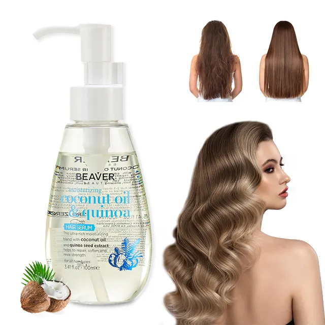 Hải ly dầu dừa tóc Huyết thanh dưỡng ẩm sâu sửa chữa tóc dầu cho tóc khô