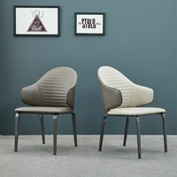 Chaises de salle à manger pour usage domestique, chaises d'hôtel italiennes de luxe léger, appartements modernes et simples, tables à manger minimalistes