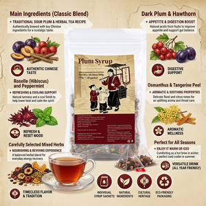 Tisane au sirop de <span class=keywords><strong>prune</strong></span> avec <span class=keywords><strong>prune</strong></span> aigre, aubépine et osmanthus |   En stock, fabricant OEM de produits à marque privée pour stimuler la digestion - Product Image 4