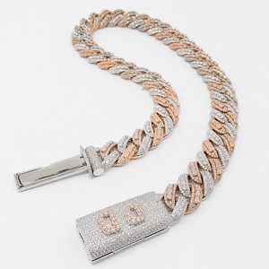 Luxury Moissanite Cuban Link <b>Chain</b> Necklace 925 Silver 18K Gold Plated <b>Iced</b> <b>Out</b> Hip Hop Jewelry for Men Women - Product Image 4