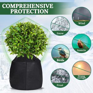 Couverture de protection des plantes 45x50cm en PP noir pour la prévention de la gelée dans les jardins extérieurs - Product Image 3