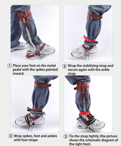 Pointes d'escalade en acier inoxydable réglables en hauteur <span class=keywords><strong>pour</strong></span> l'escalade d'arbres, outil d'escalade, sécateur d'arbre <span class=keywords><strong>pour</strong></span> travaux en hauteur en extérieur - Product Image 5