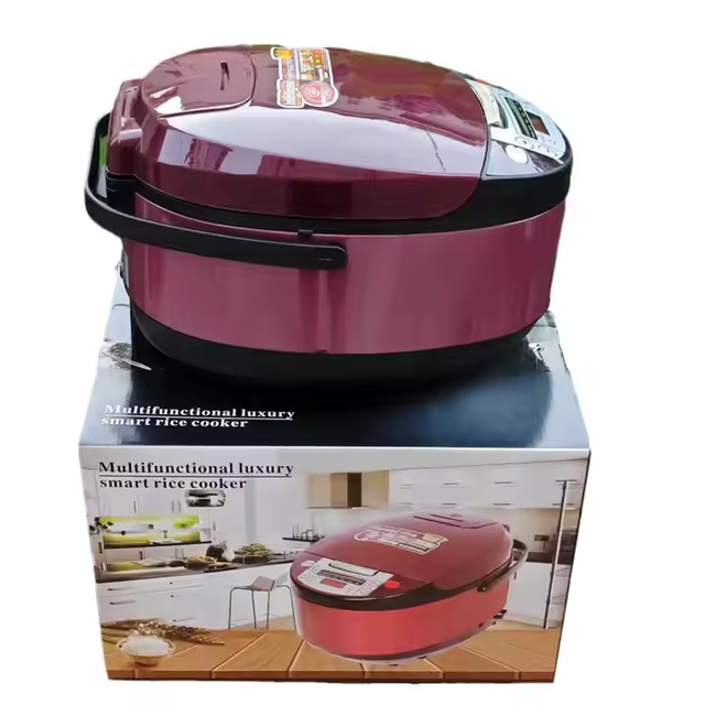 5L Mini Square Fast Cooking Digital LED Display English Electric Rice Cooker Smart Function for Household Use Factory Direct