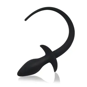 Sex Toys Dog Tail Anal Plug Silicon Black Butt Enlarge Plugs for Women