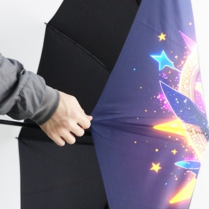 Personality Double Layer Fiberglass Ribs <b>Windproof</b> Straight Golf <b>Umbrella</b> Custom with Logo 190T Pongee Wholesale - Product Image 4