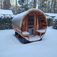 Sauna Traditionnel Extérieur en Gros pour Revendeurs et Distributeurs – Promotion : Sauna Baril en Cèdre Rouge Canadien pour 4-6 Personnes