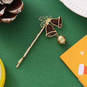 Pinces à cheveux créatives pour <span class=keywords><strong>arbre</strong></span> de Noël Nouveau design Père Noël Elk Alliage d'or Accessoires de cheveux pour enfants pour la fête - Product Image 3