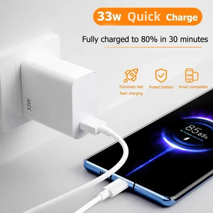Cargador USB de 33W, Adaptador de Carga Rápida de 6A con <span class=keywords><strong>Cable</strong></span> USB <span class=keywords><strong>Tipo</strong></span> <span class=keywords><strong>C</strong></span> para Xiaomi Redmi Note 13 12, para <span class=keywords><strong>iPhone</strong></span>, para Teléfonos Móviles Samsung - Product Image 5