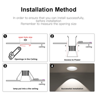 Spot LED Encastrable en Aluminium COB de Haute Qualité, 5W 7W 9W 12W, Dimmable, Vente en Gros, Usine OEM