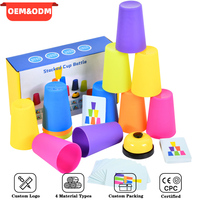 Juego de Apilamiento Rápido al por Mayor, Batalla de Copas Competitiva, Entrenamiento de Reacción, Coordinación Mano-Ojo, Juguetes Educativos para Niños
