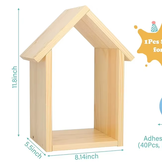 EASTOMMY Wood Magnet Toniebox House
