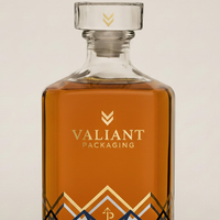 Botol Kaca Minuman Keras Berkualitas Tinggi 500ml 700ml 750ml dengan Gabus untuk Brandy Whisky Rum Gin Vodka