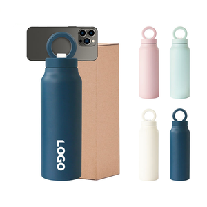 Bottiglia d'Acqua in Acciaio Inox con Isolamento Sottovuoto da 24 oz, Bocca Larga, Logo Personalizzato OEM, Supporto Magnetico per Telefono, 12-24 Ore - Product Image 1
