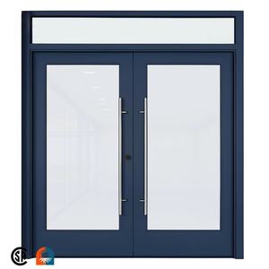 Puertas Dobles de Vidrio Comerciales Personalizadas Zonle, Marco de Aluminio, Estilo Moderno, Resistentes a Huracanes, para Tiendas, Hoteles y Exteriores - Product Image 1