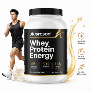 Ausreson OEM Pure <span class=keywords><strong>Whey</strong></span> <span class=keywords><strong>Protein</strong></span> Isolate in Polvere Integratore Sportivo Energia Recupero Muscolare Ingrosso Proteine del Siero del Latte in Polvere per Bevande - Product Image 1
