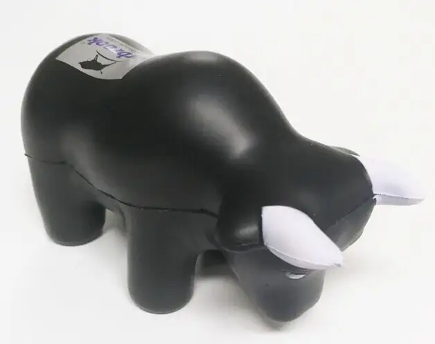 High quality hot sale Black Bull ox Promo Stress Ball   Black Bull Promo Stress Ball toy for promotional event with logo